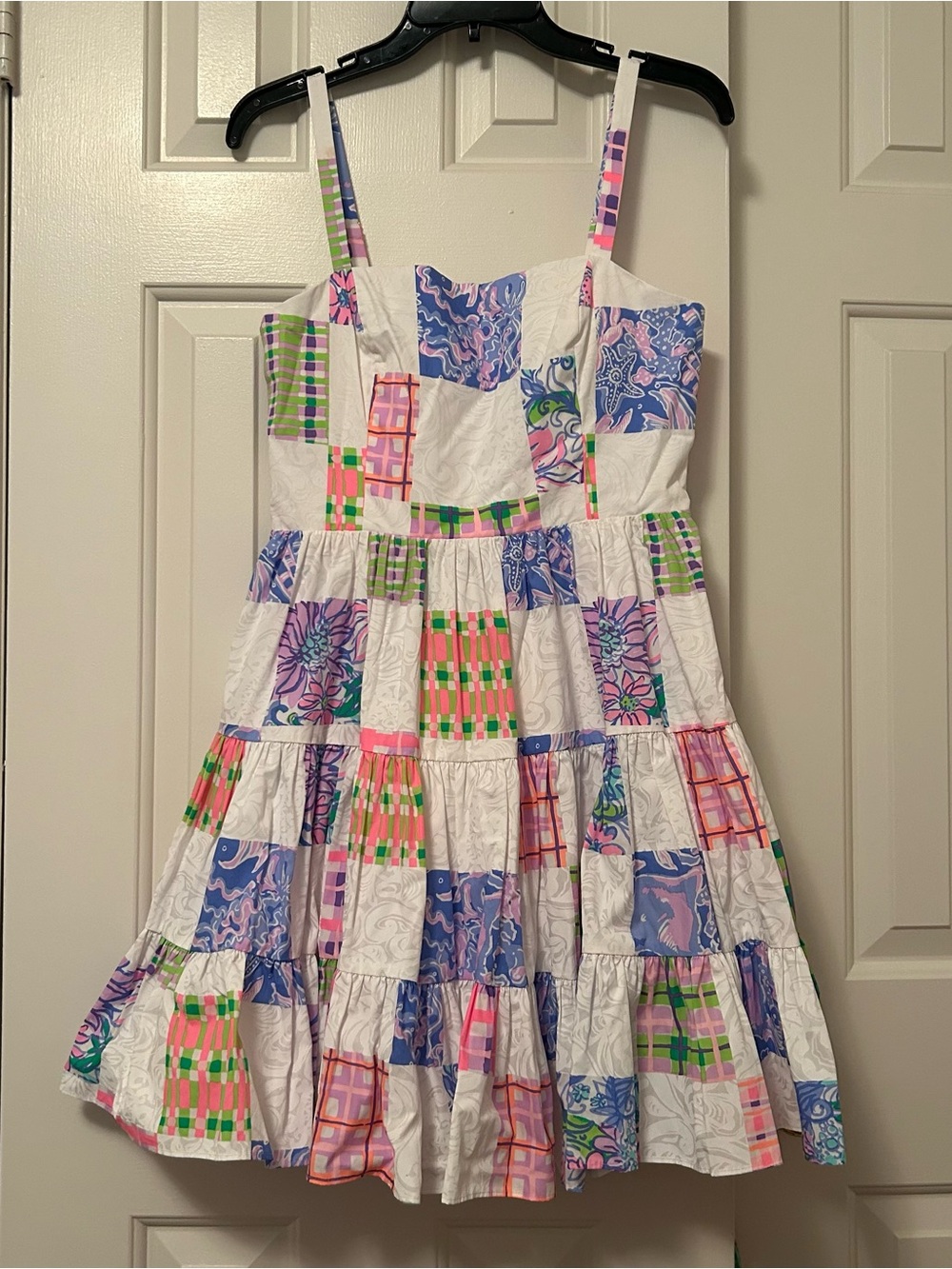 Lilly Pulitzer Alision Patchwork Patch Me If You Can Mini Sun Dress Size 4